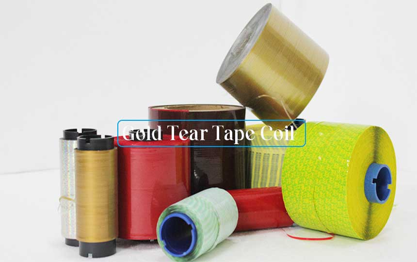 Bopp Film Coil | Gold Tear Tape Coil | Cellophane Wrapping Machine Packaging Materials