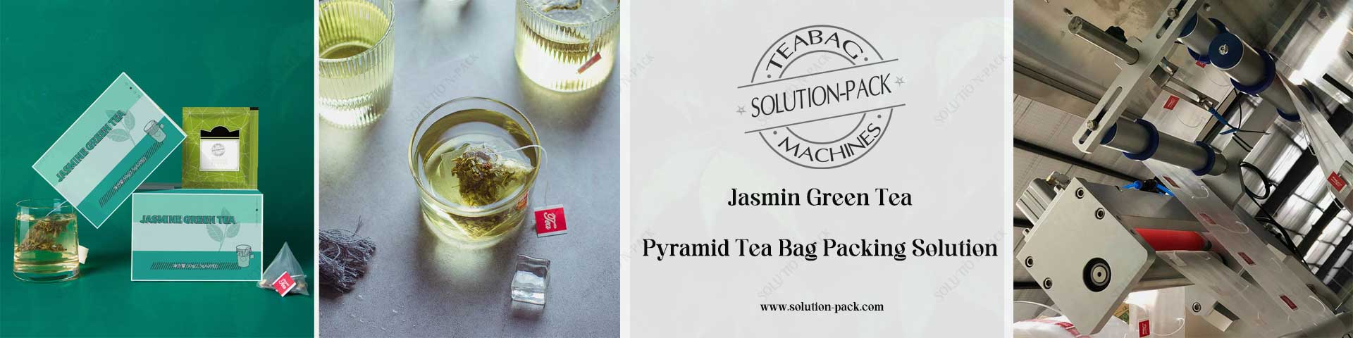 Jasmine Green Tea Packing Machine | Pyramid Jasmin Green Tea Bag | Pyramid Teabag Packing Machine Banner Picture