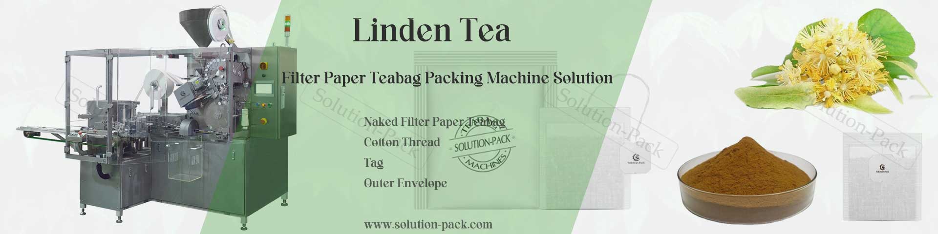 Linden Tea | Filter Paper Teabag Packing Machine | Pyramid Teabag Packing Machine | Linden Tea Packing Machine | Solution-Pack
