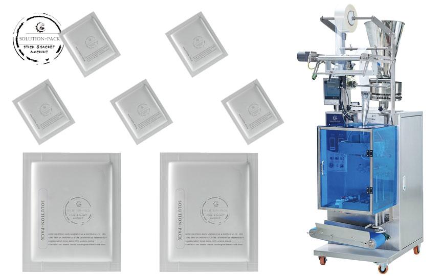 Solution-Pack | Automatic 4-Side Seal Granule Sachet Packing Machine | Granule Sachet Packing Machine | Automatic Sachet Filling Machine | 4-Side Seal Sachet