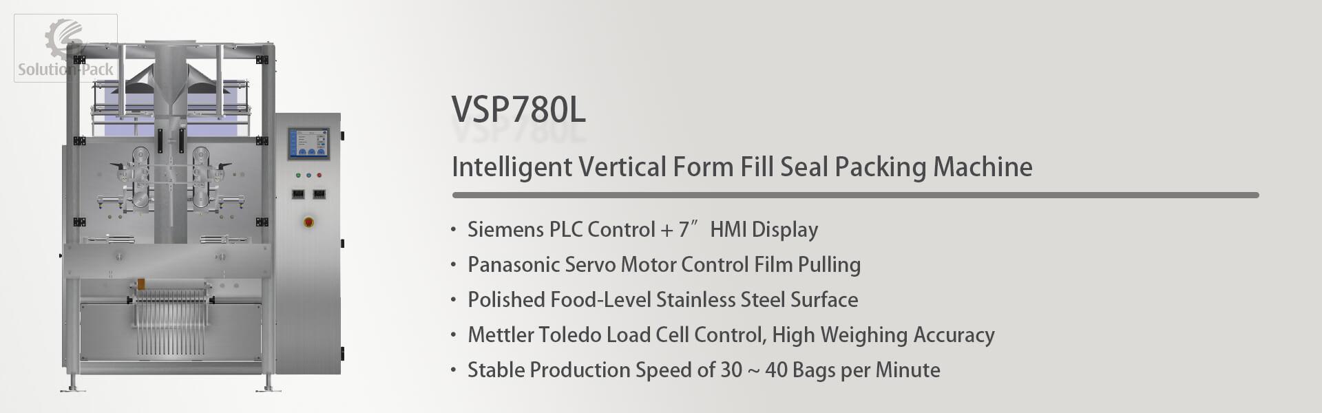 Solution-Pack | Model VSP780L vertical form fill seal machine packaging solution | Middle Banner Picture