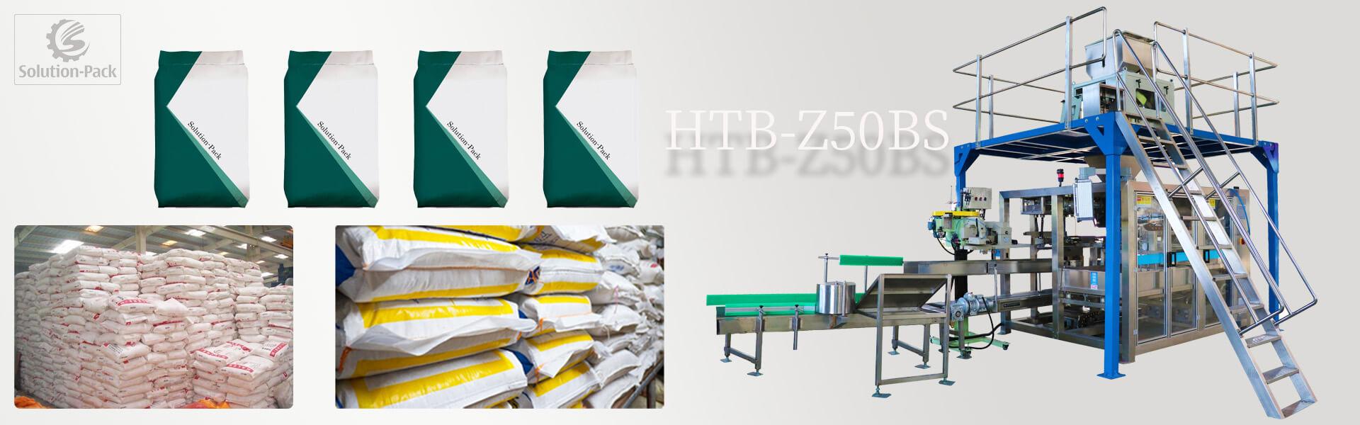 HTB-Z50BS Automatic Weighing Bagging Machine Unit Heading Banner Picture| Auto Bagging Sewing Machine | Auto Bagging Stitching Machine | Solution-Pack | Industrial Packaging Solutions