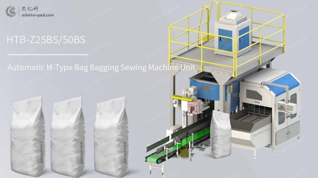 Automatic 2550kg Urea Granule Bagging Machine Solution Automatic M Type Bag Bagging Stitching System