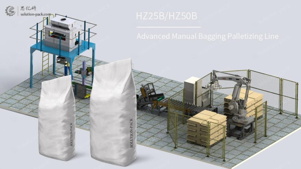 Automatic 2550kg Urea Granule Bagging Machine Solution Manual Bagging Palletizing System