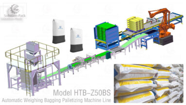 HTB-Z50BS Automatic Weighing Bagging Palletizing Machine Solution