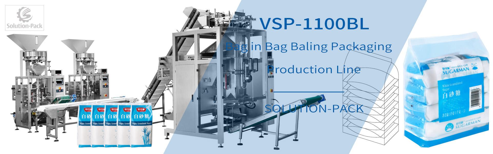 Solution-Pack | VSP-1100BL Bag-in-Bag Baling Packaging Machine Production Line Heading Banner Picture| Bag-in-Bag Packing Machine | Small Bag Pack into Big Bag Production Line | Bag-in-Bag Baling Packing Machine