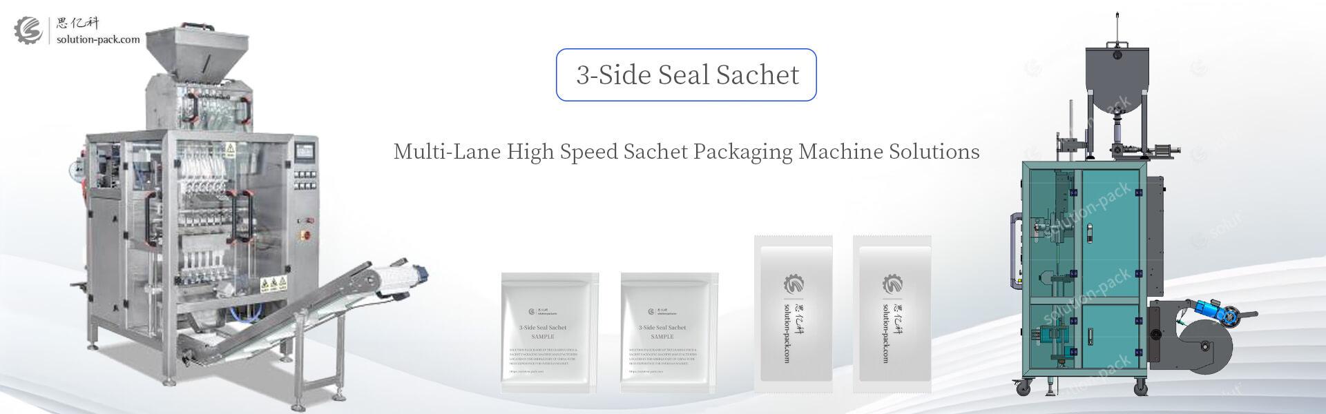 Solution-Pack | Multi-Lane 3-Side Seal Sachet Packing Machine | Sachet Packaging Machine