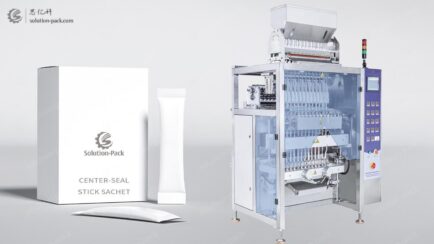 Solution-Pack | Model ML-KB Automatic Multi-Lane Granule Center-Seal Sachet Packing Machine Solution Main Machine View | High-Speed Sachet Packaging Machine | Stick & Sachet Packing Machine System