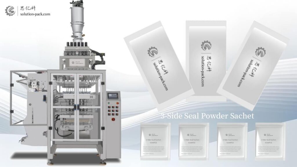 Solution-Pack | 3-Side Seal Powder Sachet Packing Machine | Multi-Lane Sachet Packaging Machine | High-Speed Sachet Packing Machine
