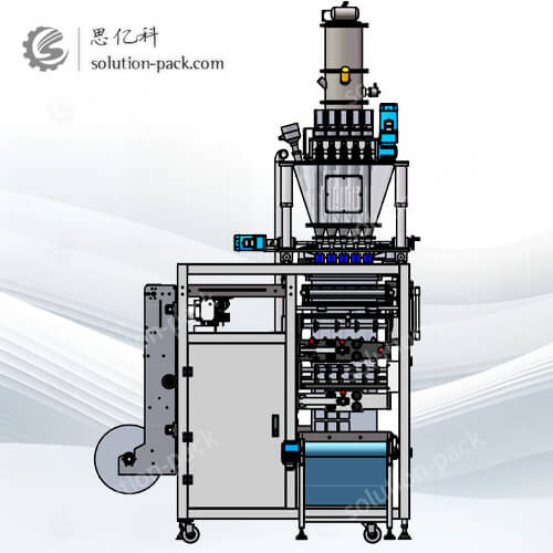 Solution-Pack | High-Speed Powder 4-Side Seal Sachet Packing Machine Solution | Sachet Packaging Machine | Sachet Filling and Sealing Machine | Sachet Packaging Boxing Production Line