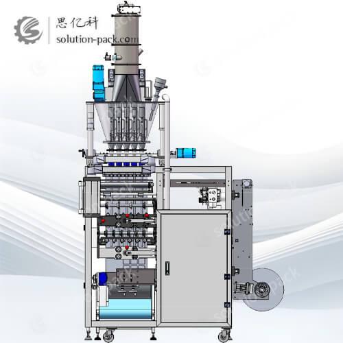 Solution-Pack | High-Speed Powder 4-Side Seal Sachet Packing Machine Solution | Sachet Packaging Machine | Sachet Filling and Sealing Machine | Sachet Packaging Boxing Production Line