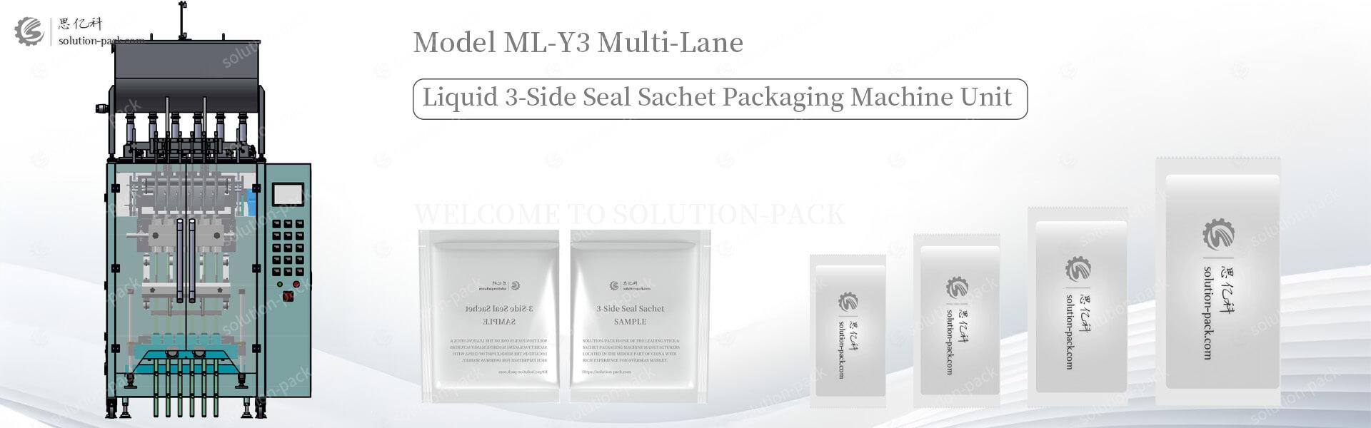 Solution-Pack | Multi-Lane 3-Side Seal Sachet Packing Machine | High-Speed 3-Side Seal Sachet Packaging Machine | Liquid Sachet Packaging Machine