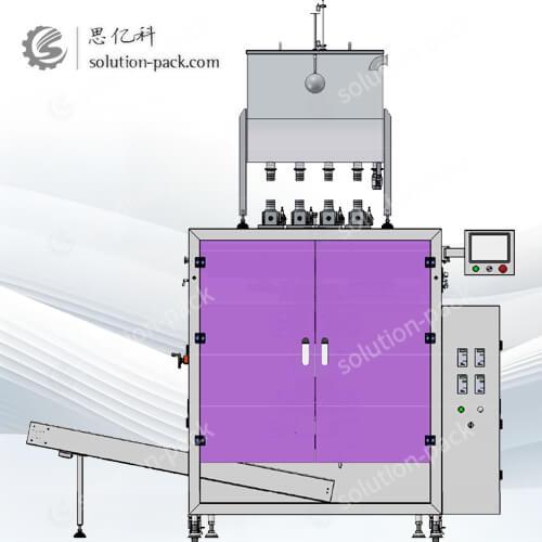 Solution-Pack | Multi-Lane 4-Side Seal Sachet Packing Machine | Liquid 4-Side Seal Sachet Packaging Machine | Ketchup Sachet Packaging Machine | Liquid Filling and Sealing Machine