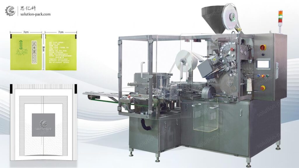 Solution Pack Model ATB C6 Automatic Foil Wrapped Filter Teabag Packaging Machine Unit 2