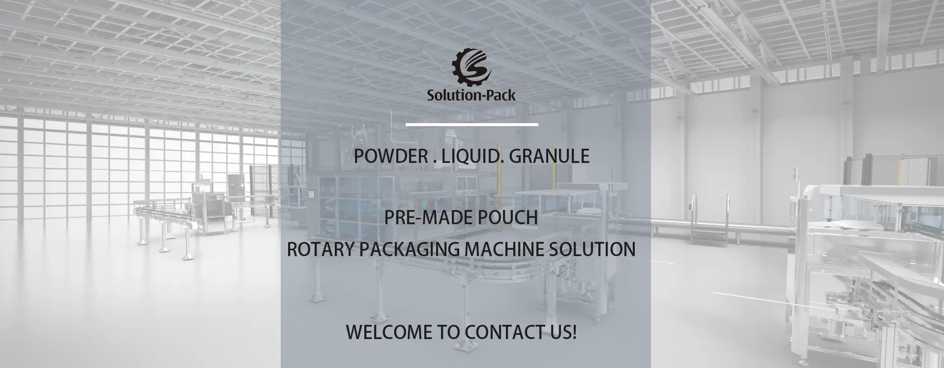 Automatic Pre-Made Pouches Rotary Packaging Machine Solutions Bottom Banner Picture | Solution-Pack