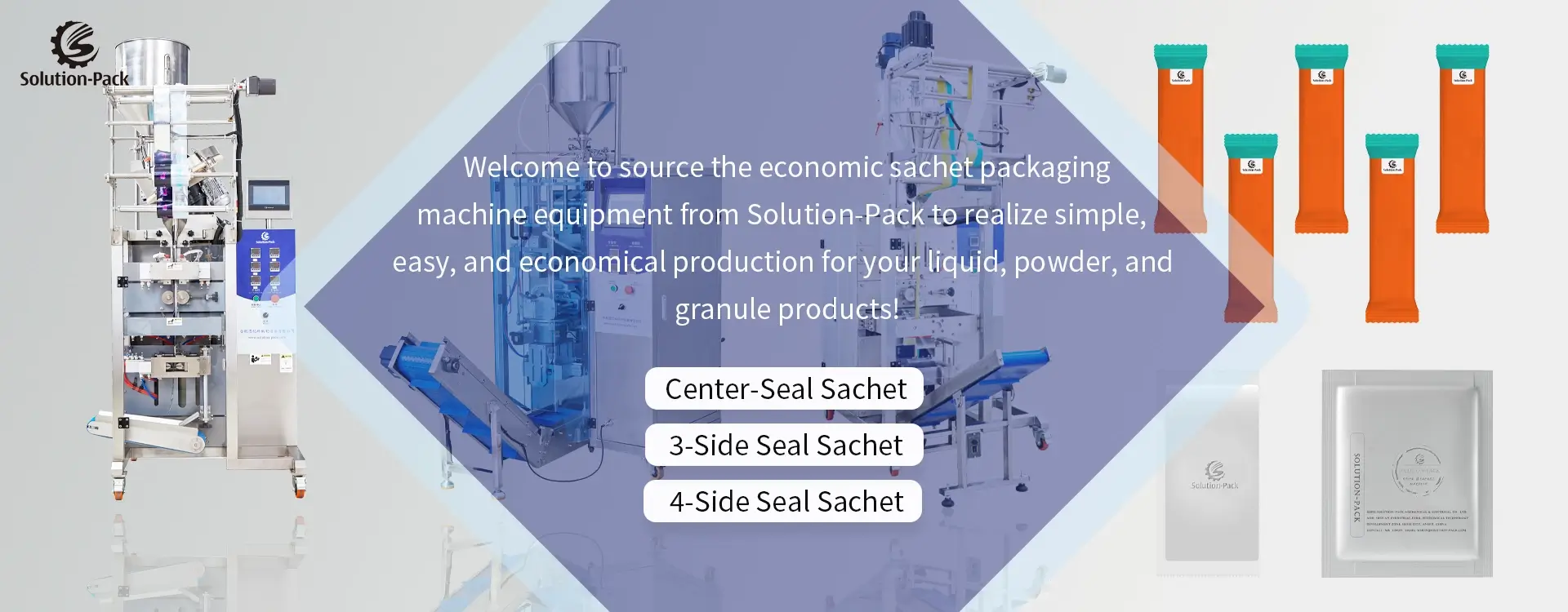 Automatic Premium Sachet Packaging Machine Equipment Middle Banner Picture | Solution-Pack