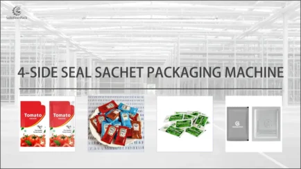 Collection of 4-Side Seal Sachet Packaging Machine Solutions from Solution-Pack Featured Machine Picture