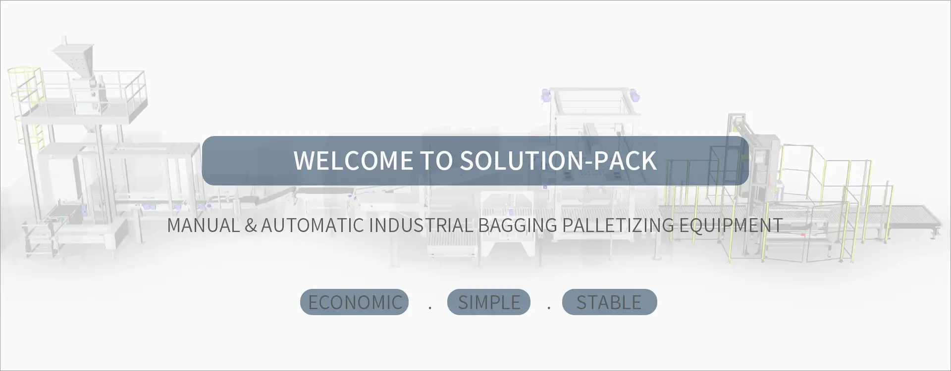Industrial Bagging Solution | Manual & Automatic Bagging Palletizing Equipment Bottom Banner Picture