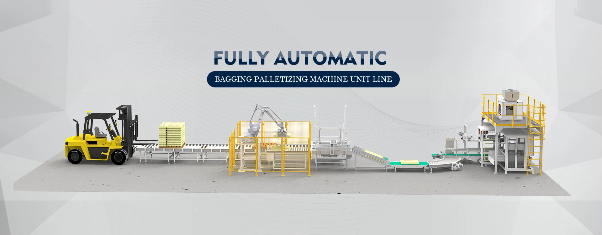 Industrial Bagging Solution | Manual & Automatic Bagging Palletizing Equipment Heading Banner Picture