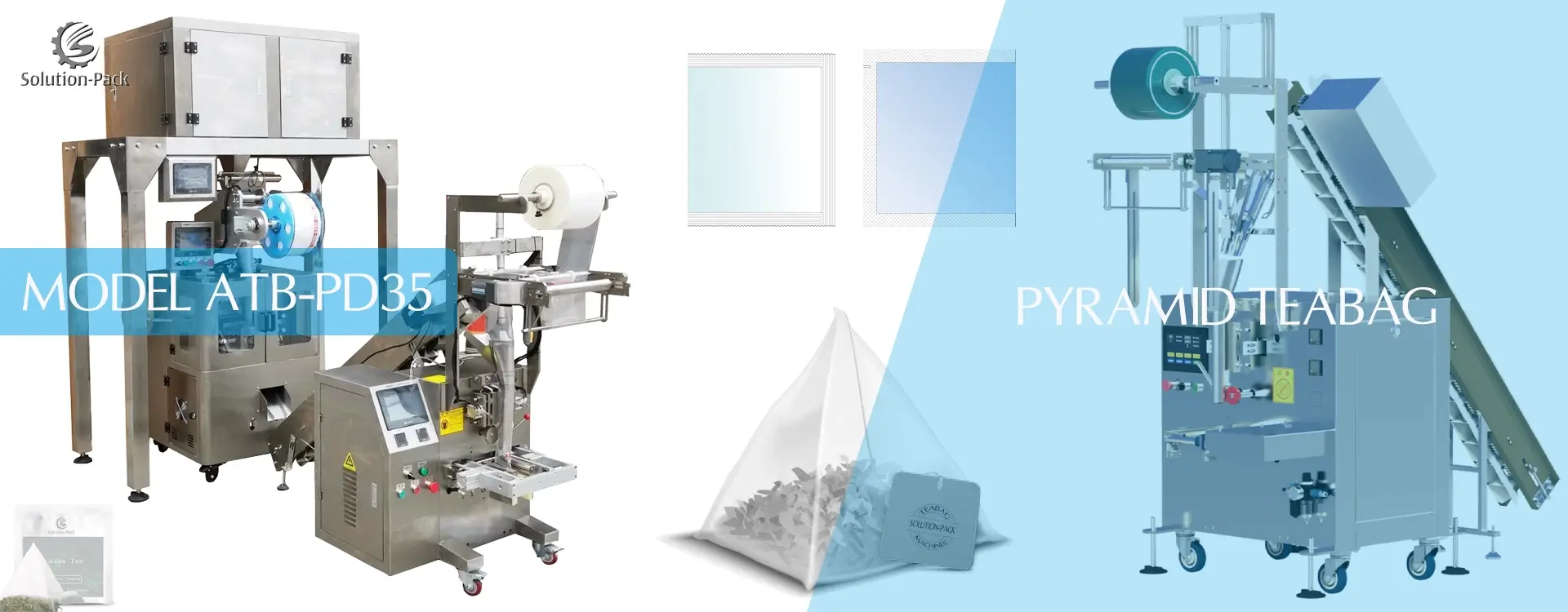 Model ATB-PD35 Pyramid Teabag Packaging Machine | Solution-Pack