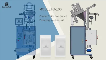 Model F3-100 Automatic Powder 3-Side Seal Sachet Packaging Machine Unit Featured Picture | Solution-Pack