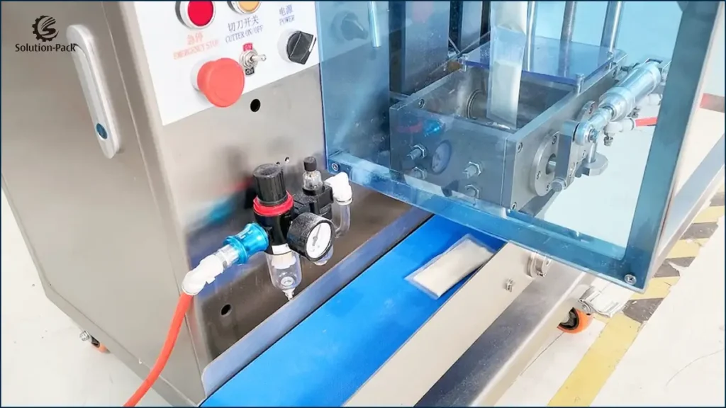 Model F3-100 Automatic Powder 3-Side Seal Sachet Packaging Machine Unit Machine Detail View-2 | Solution-Pack
