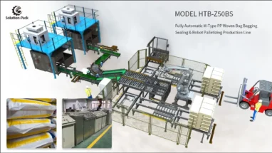 MODEL HTB-Z50BS AUTOMATIC BAGGING PALLETIZING PRODUCTION LINE