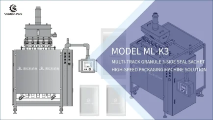 Model ML-K3 Automatic High-Speed Multi-Track Granule 3-Side Seal Sachet Packaging Machine Unit Featured Machine Picture | Solution-Pack