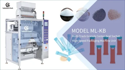Model ML-KB Automatic High-Speed Multi-Track Granule Center Seal Sachet Packaging Machine Unit Featured Machine Picture | Solution-Pack