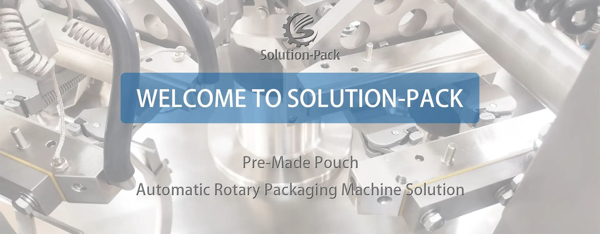 Model SP8-240Y Automatic Liquid Pre-Made Pouch Rotary Packaging Machine Solution Middle Banner Picture | Solution-Pack
