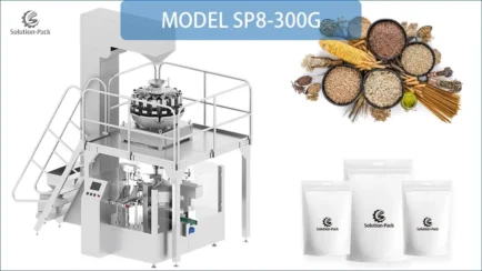 Model SP8-300G Automatic Granule Rotary Packaging Machine Solution Featured Picture | Solution-Pack