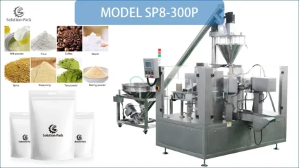 Model SP8-300P Automatic Powder Rotary Packaging Machine Solution Featured Picture | Solution-Pack