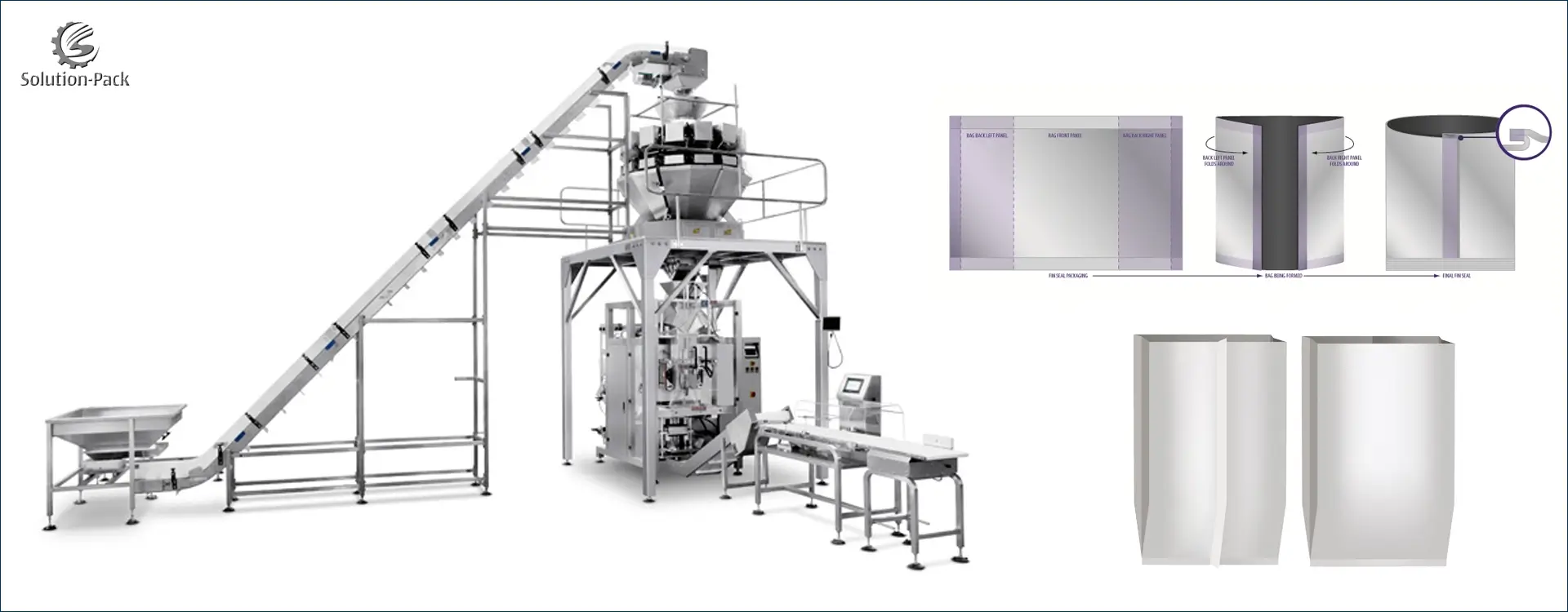 Model VSP630M Automatic Vertical Packaging Machine Unit | Solution-Pack (Heading Banner Picture)