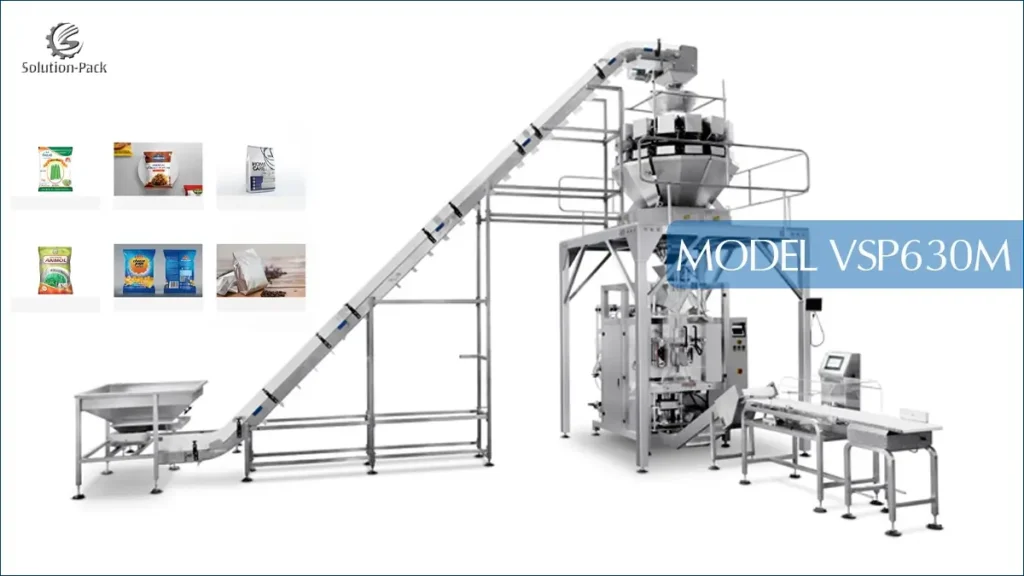 Model VSP630M Automatic Vertical Packaging Machine Unit | Solution-Pack (Main Machine View)