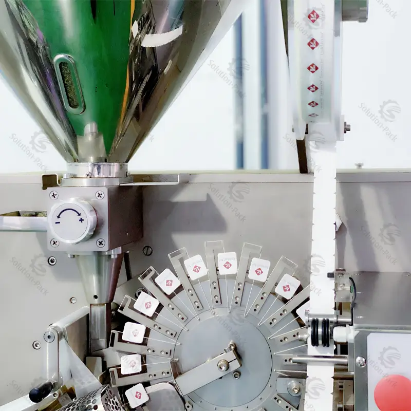 MODEL ATB-C10 | Filter Paper Teabag Packaging Machine 4 Model ATB C10 High Speed Foil Wrapped Filter Paper Teabag Packaging Machine Solution Frontal View