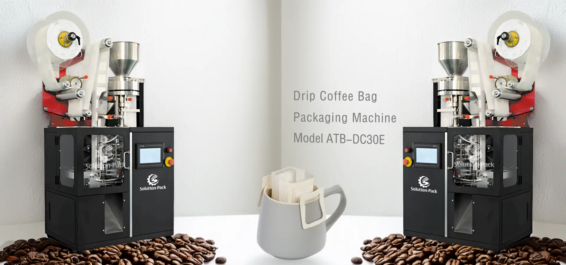 Model ATB DC30E Cheapest Drip Coffee Bag Packaging Machine Solution Heading Banner Picture