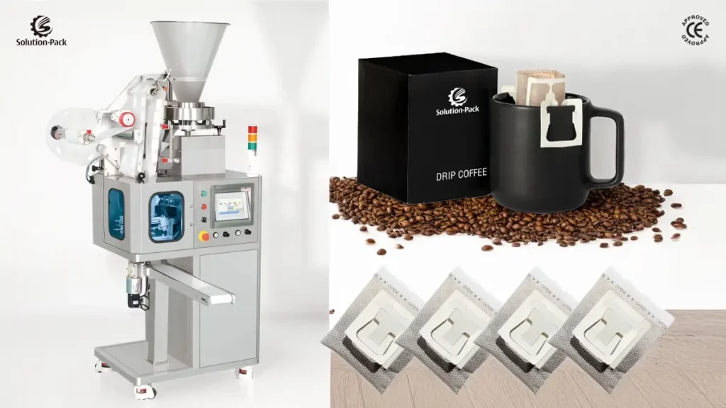 Economical Drip Coffee Bag Packaging Machine | Model ATB-DC30P | Solution-Pack | Featured Machine Picture