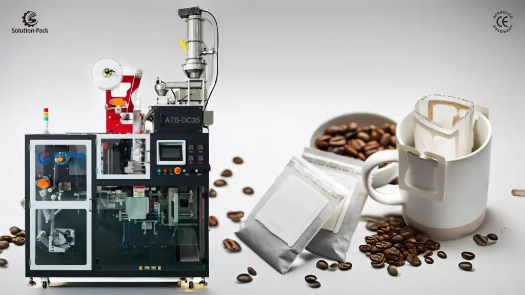 High-Speed Drip Coffee Bag Packaging Machine | Model ATB-DC35 | Solution-Pack | Featured Machine Picture