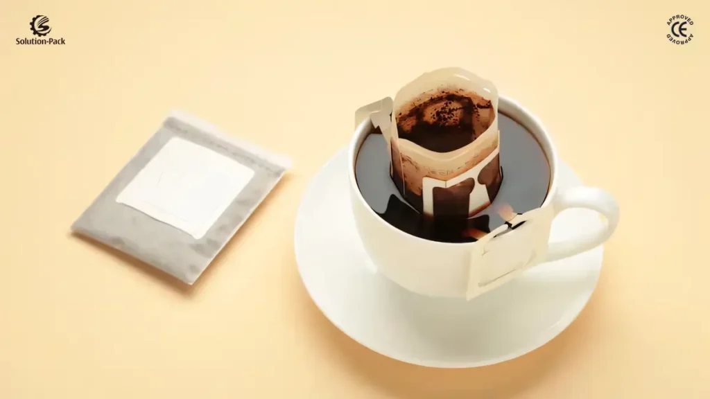 Premium High-Speed Drip Coffee Bag Packaging Machine | Model ATB-DC45 | Solution-Pack | Drip Coffee Bag Samples-1