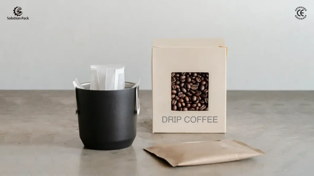 Premium High-Speed Drip Coffee Bag Packaging Machine | Model ATB-DC45 | Solution-Pack | Drip Coffee Bag Samples-2