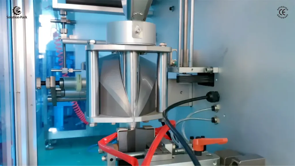 Vertical Pyramid Teabag Packaging Machine | Solution-Pack | Model ATB-PD40 | Outer Sachet Forming System