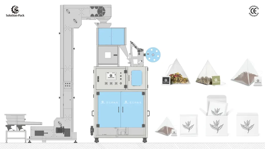 Vertical Pyramid Teabag Packaging Machine | Solution-Pack | Model ATB-PD40 | Featured Picture