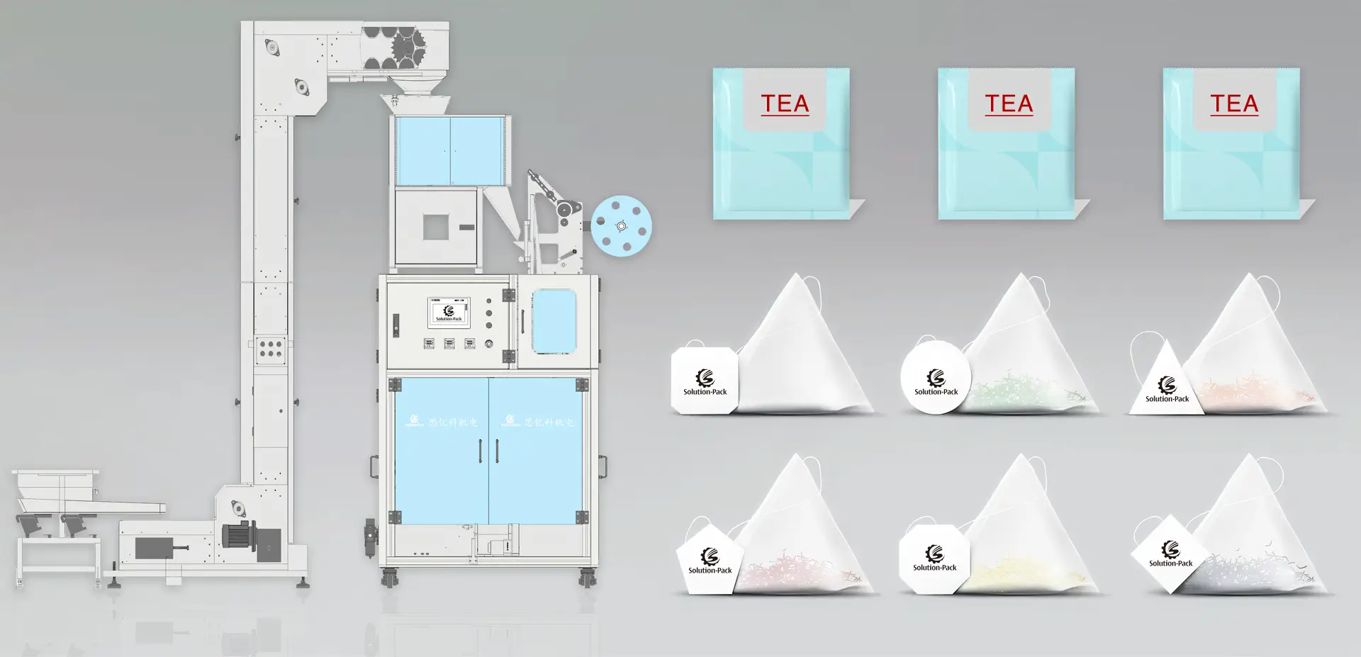 Vertical Pyramid Teabag Packaging Machine | Solution-Pack | Model ATB-PD40 | Heading Banner Picture