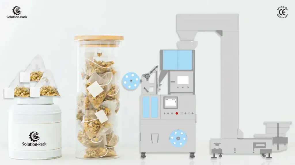 High-Speed Pyramid Teabag Packaging Machine | Model ATB-PD50 | Solution-Pack | Featured Machine Picture