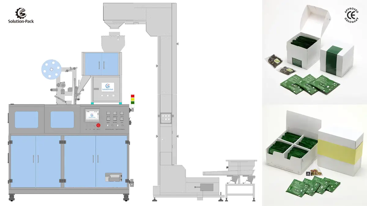 High-Speed Pyramid Teabag Packaging Machine | Model ATB-PD50X | Solution-Pack | Teabag Machine | Featured Machine Picture