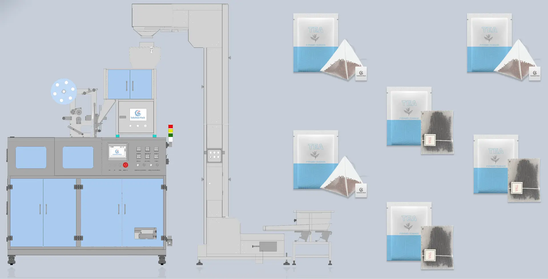 High-Speed Pyramid Teabag Packaging Machine | Model ATB-PD50X | Solution-Pack | Teabag Machine | Heading Banner Picture