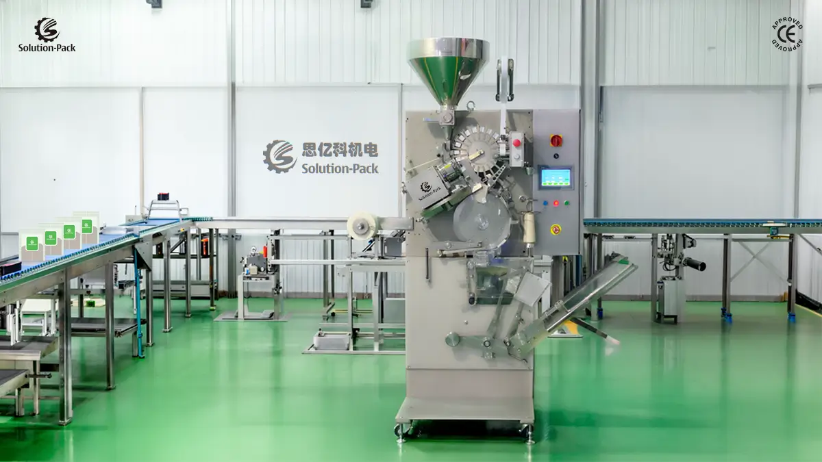 High-Speed Filter Paper Teabag Packaging Machine | Model ATB-S150 | Solution-Pack | Teabag Machine | Featured Machine Picture