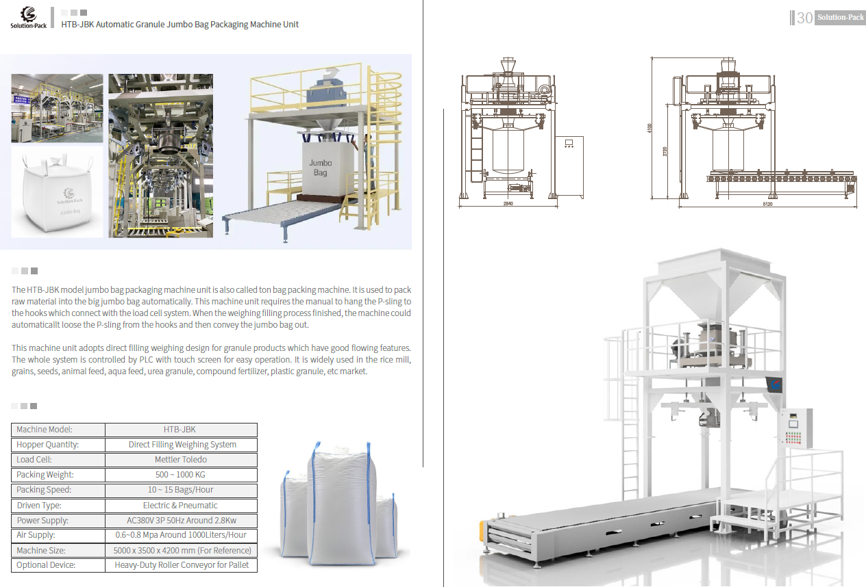 Model HTB-JBK Jumbo Bag Bagging Packaging Equipment | Solution-Pack