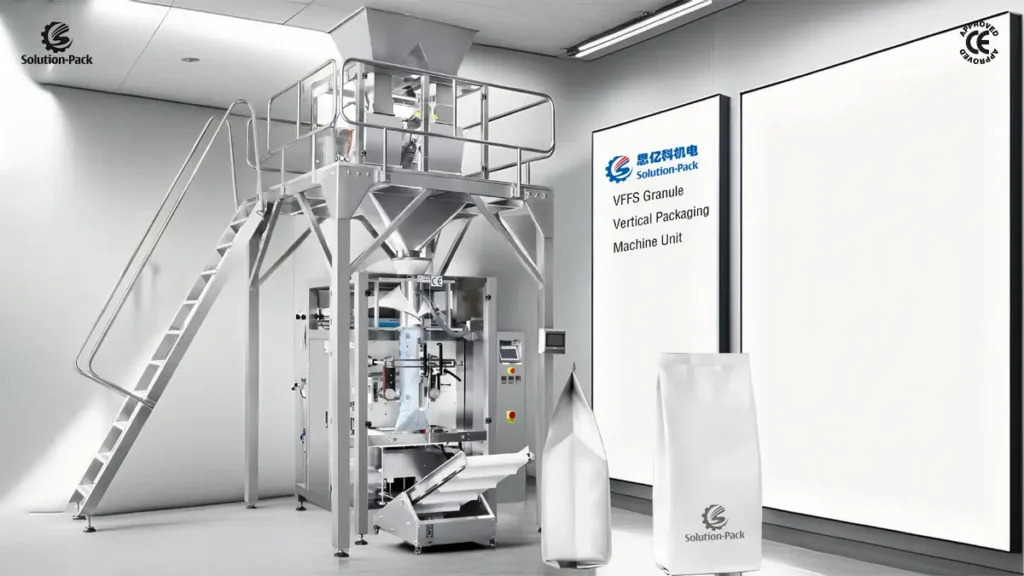 MODEL VSP630L VERTICAL PACKAGING MACHINE UNIT 2 Granule Vertical Packaging Machine | Model VSP630L Vertical Form Fill Seal Packing Machine | Solution-Pack | Featured Machine Picture