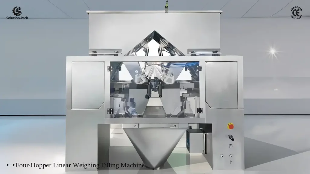 MODEL VSP630L VERTICAL PACKAGING MACHINE UNIT 5 Granule Vertical Packaging Machine | Model VSP630L Vertical Form Fill Seal Packing Machine | Solution-Pack | Four Hopper Weighing Filling Machine